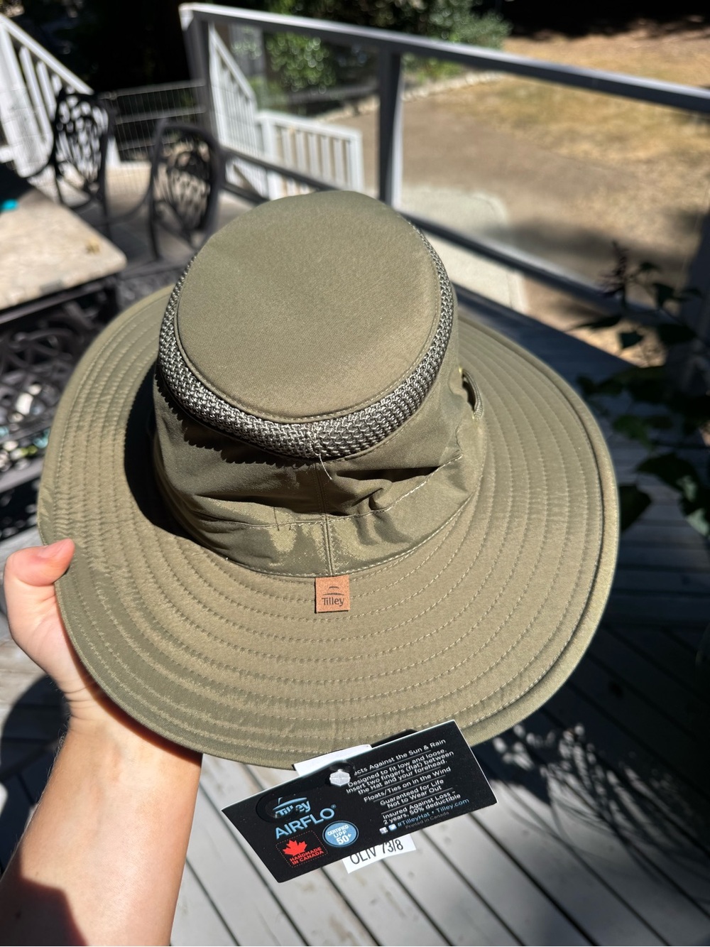 Tilley Olive Green Airflo Sun Hat for Men